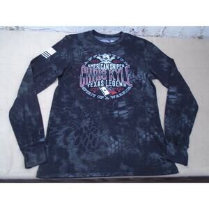 Affliction American Sniper Chris Kyle TX Legend Long Sleeve Thermal Shirt Men L
